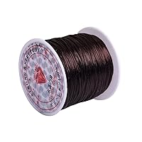 60 Yards Coffe Stretchy Magic 0.5mm Cord Thread Clear Bead Necklace Elastic String for Bracelet Jewelry Making