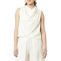 TEREA Women's Sienna Cowl Neck Draped Top