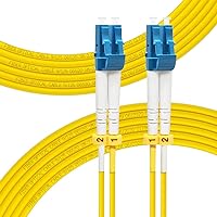 FLYPROFiber LC to LC Fiber Patch Cable OM3 0.5M 10GB Duplex LC-LC 50/125um Multimode Fiber Optic Cable Cord LSZH-0.5Meter 1.6ft 