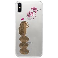 otas iPhone X Case Hard PC Cover Clear Case Hedgehog Flower Viewing 888-71472