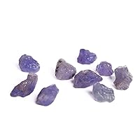 REAL-GEMS Uncut Rough Natural Blue Tanzanite Healing Crystals Loose Gemstones 28.00 Ct Lot of 9 Pcs Tanzanite Mineral Stones Specimen