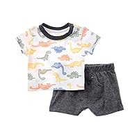 Baby Boys' 2-Piece Dinosaur Shorts Set Outfit