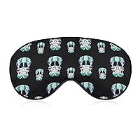 Sleep Mask for Men Women Eye mask Blindfold Compatible with Dead Skull, Block Out Light Eye mask with Adjustable Strap for Sleeping, Yoga, Traveling
