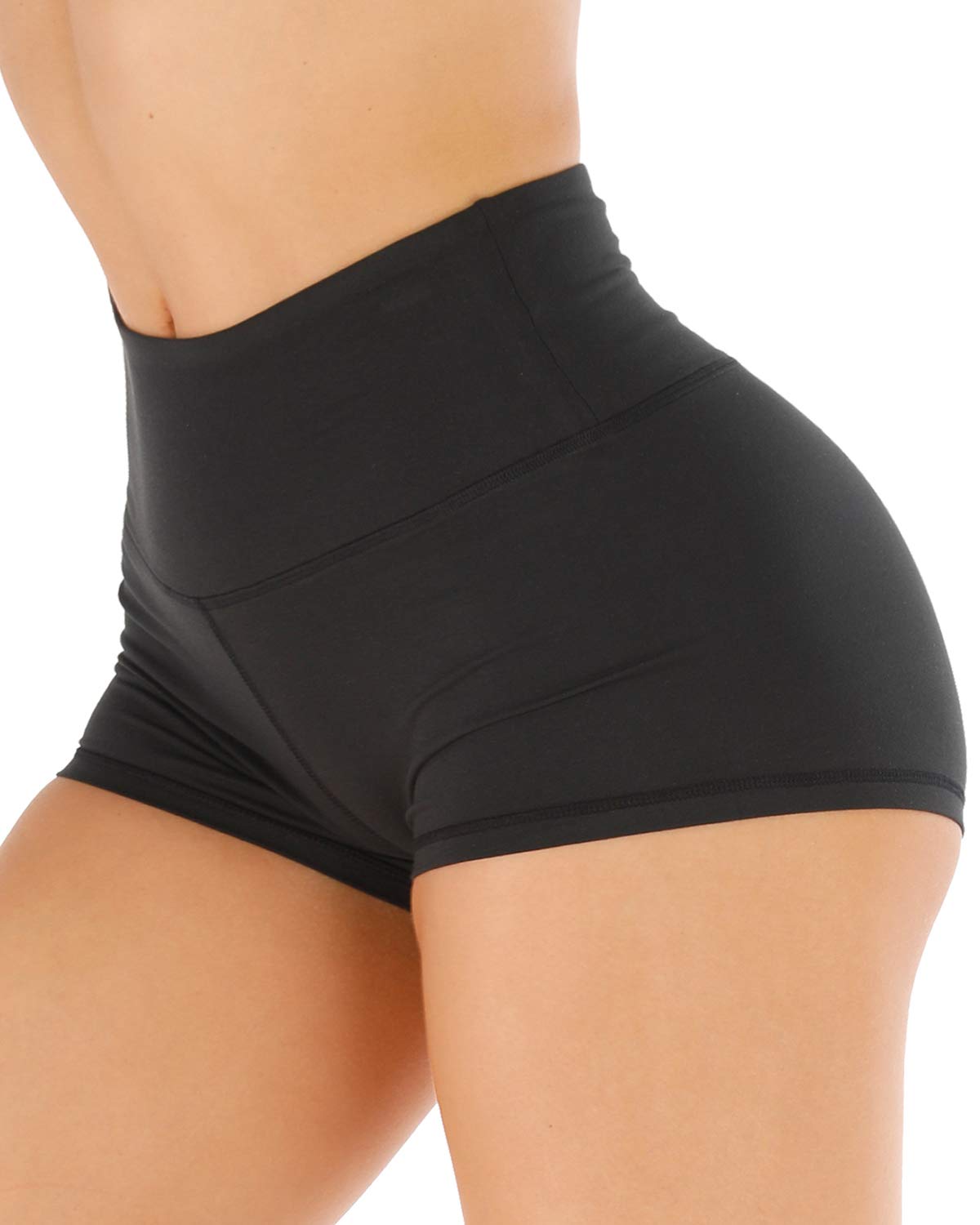 CHRLEISURE Workout Booty Spandex Shorts for Women, High Waist Soft Yoga Shorts