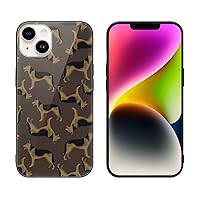 German Shepherd Alsatian Dog Protective Phone Case Ultra Slim Glass Case Shockproof Phone Cover Shell Compatible for iPhone 14 Plus