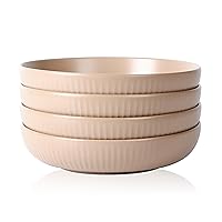 Stone lain Logan Stoneware Pasta Bowl Set of 4, Beige