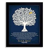 8x10 Framed Art Print - Personalized Thank You Gift for Mother of Groom I Knew The Day I Met Him Parents of Groom Gift Family Wedding Poem Tree Gift - With Solid Wood Frame & Gift Wrapping LTC-P1115