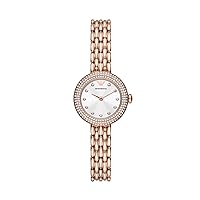 Emporio Armani Women's Two-Hand Dress Watch with Crystal Accents and Genuine Leather Band