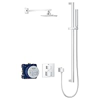 34747000 Grohtherm Cube Shower System, Starlight Chrome