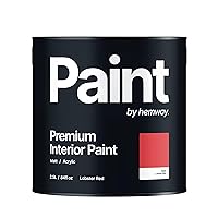 Hemway Lobster Red Interior Paint - 2.5 Liter (84.5 Fl Oz) - Acrylic Emulsion