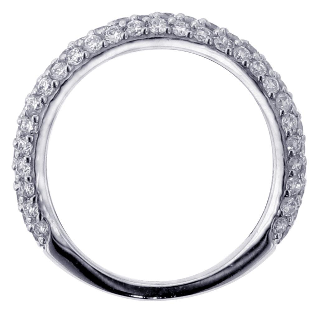 VIP Jewelry Art 1.00 CT TW Pave Set Diamond Encrusted Anniversary Wedding Band in Platinum