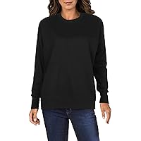 Womens Crewneck Cropped Pullover Sweater