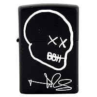Norman Reedus Exclusive Zippo Lighter with Big Bald Head Logo - Black Matte with White Logo
