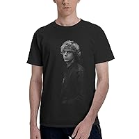 Evan Peters T Shirt Man's Lightweight Soft Short Sleeve Casual Basic Round Neck Tee Tops