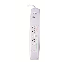 Woods 417047810 41704 Protector, Surge 6 Outlet 1780 Joule 3' White