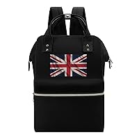 Union Jack Flag UK United Kingdom Diaper Bag Backpack Travel Waterproof Mommy Bag Nappy Daypack