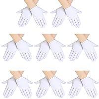 White Kids Gloves White Cotton Gloves Girls Boys Cosplay Costume Dress Gloves Wrist Formal Gloves for Party