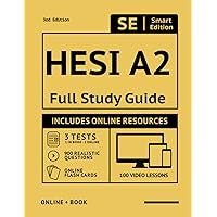 HESI A2 Full Study Guide 3rd Edition: Complete Subject Review, 3 Full Practice Tests, 900 Realistic Questions, Online Flashcards, 100 video lessons HESI A2 Full Study Guide 3rd Edition: Complete Subject Review, 3 Full Practice Tests, 900 Realistic Questions, Online Flashcards, 100 video lessons Paperback