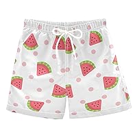Polka Dot Watermelon Boys Swim Trunks Swim Beach Shorts Board Shorts Bathing Suit Vacation Essentials