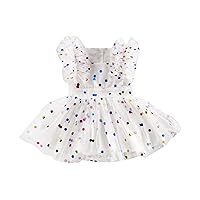 Baby Girls Baby Birthday Dress for Newborn Photography Props Confetti Dresses Party Lace Sweater Pencil
