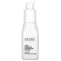 Acure Ultra Hydrating Watermelon Seed Oil - Intense Moisture & Antioxidant-Rich, Omega Acids, Daytime Facial Oil - Cold Pressed & Light Texture - Fast Absorbing with Mirron Finish - 100% Vegan -30 ml