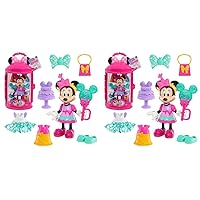 MINNIE Mouse Fabulous Fashion 14-Piece Sweet Party Doll and Accessories, Officially Licensed Kids Toys for Ages 3 Up by Just Play (Pack of 2)