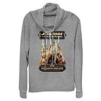STAR WARS Republic Lighters Up High Women's Fast Fashion Cowl Neck Long Sleeve Knit Top