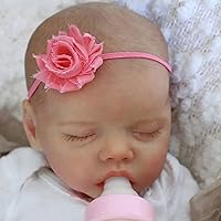 Lifelike Reborn Baby Dolls - 17Inch Soft Realistic-Newborn Baby Dolls with All Accessories Handmade Sleeping Babies Doll for Authentic Experience, for 3+ Years Old Girls