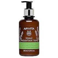 Apivita Tonic Mountain Tea Moisturizing Body Lotion with Vitamin E, Shea Butter & Almond Oil - Aromatherapy Inspired Moisturizer that Provides Antioxidant Protection to the Skin, 6.76 Fl Oz