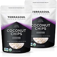 Terrasoul Superfoods Raw Coconut Chips (Organic), 1.5 Lbs (2 Pack)
