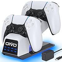 PS5 Controller Charging Station, Playstation 5 Controller Charger Station with 2-Hour Fast Charging AC Adapter,OIVO PS5 Remote Charger for Game Controller, PS5 Controller Charging Docking Station