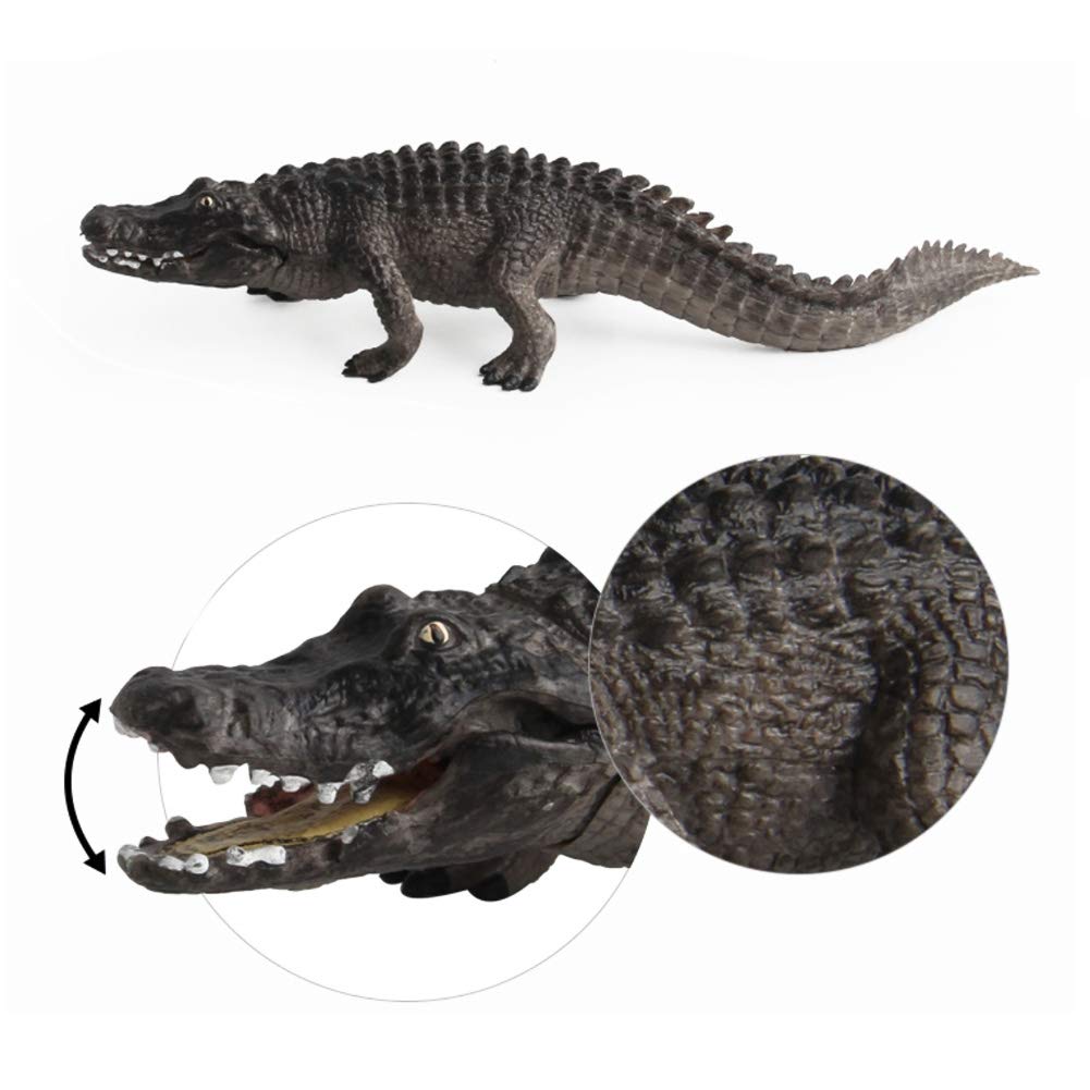 DOYIFUN 2 Pcs Simulated Crocodiles Model Figure Toy, Realistic Alligator Figurines Collection Playset Science Educational Props