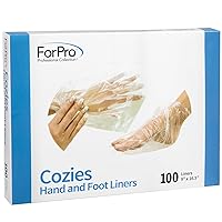ForPro Cozies Hand and Foot Liners, Paraffin Treatments, Heated Mitts, Hand/Foot Treatments, 9” W x 16.5” L, 100-Count