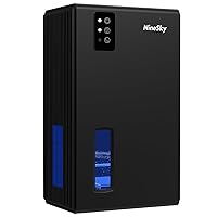 NineSky Dehumidifier for Home, 95 OZ Water Tank, (800 sq.ft) Dehumidifiers for Bathroom, Bedroom with Auto Shut Off, 7 Colors LED Light (Black)