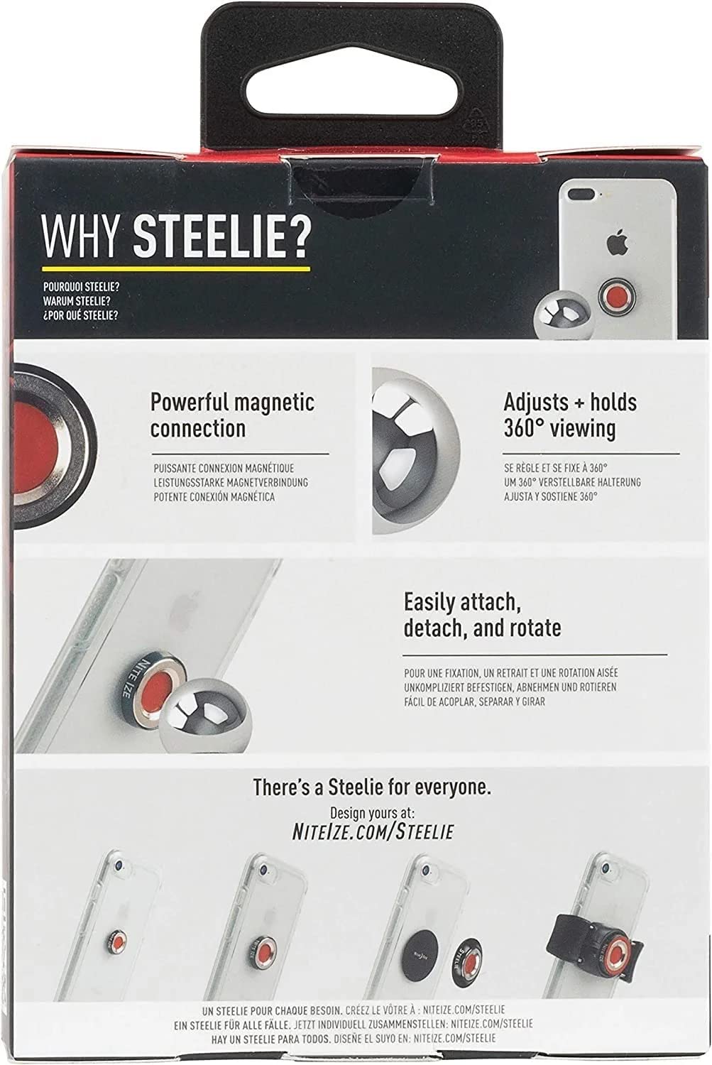 Nite Ize Steelie Orbiter Vent Mount Kit - Portable Magnetic Cell Phone Holder for Car Vent, Low profile, No attached Magnets