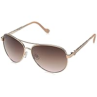 Jessica Simpson Women's J5702 Classy Metal Aviator Pilot Sunglasses with Uv400 Protection. Glam Gifts for Her, 61 Mm