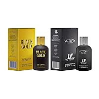 La French Black Gold & Victory Perfume Combo for Men | 100ml + 100ml Eau De Parfum | Long Lasting Luxury Fragrance Set | Premium Scent | Perfume Gift Set (Pack of 2)