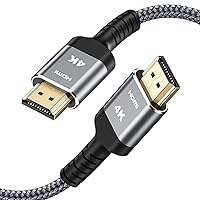 Highwings 4K HDMI Cable 20FT, 4K HDR High Speed 18Gbps Braided Nylon HDMI to HDMI Cord, HDCP 2.2,ARC,Video 4K UHD 2160p,HD 1080p,3D-for Laptop,Game Monitor,PS3,PS4,Blu-ray,Netflix Projector ect