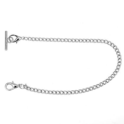 Pocket Watch Albert Vest Chain with T Bar & Lobster Clasps ManChDa Watch Chain Link …