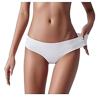 Ice Silk Sexy Underwear for Women Solid Breathable Hipsters Cute Panties Cheeky Invisibles Tummy Control Thongs Soft