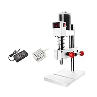 Huanyu Mini Drill Press 7-speed Electric Bench Drilling Machine Drilling Tapping 2 in 1 Micro Drilling Tool with Specific Vise For Wood Aluminum Copper (7-speed adjustment, Standard)