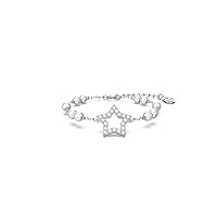 SWAROVSKI Stella Necklace and Bracelet Crystal Jewelry Collection, Rhodium Finished Settings