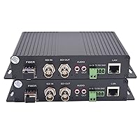 BIDI HD SDI Over Fiber Optic Extender, Bi-Directional Video to Fiber converters, LC Singlemode up to 12.4miles, Two SFP transceiver Included. A Pair