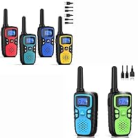 Wishouse Walkie Talkies for Adults Kids Long Range Rechargeable 6 Pack Family Camping Gift
