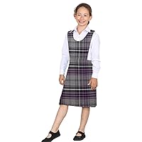 New Girls Kids Sleeveless Wrap Over Pleated Bib Pinafore School Uniform Dress
