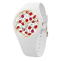 Ice-Watch - ICE Flower White Poppy - Women's Wristwatch with Silicon Strap