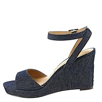 J. Renee Vaani Wedge Sandal Womens Sandal 12 CD US DenimFlamingo