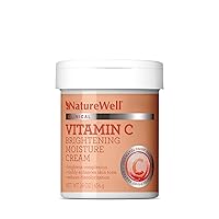 NATURE WELL 2.0 Vitamin C Brightening Moisture Cream for Face, Body, & Hands, Visibly Enhances Skin Tone, Helps Improve Overall Texture, 16 Oz (Packaging May Vary)