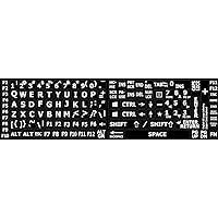 English US Large Letters Keyboard Stickers Non Transparent Black Background (Upper Case) Online-Welcome