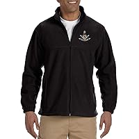 Past Master with Square & Protractor Embroidered Masonic Men's Fleece Full-Zip Jacket